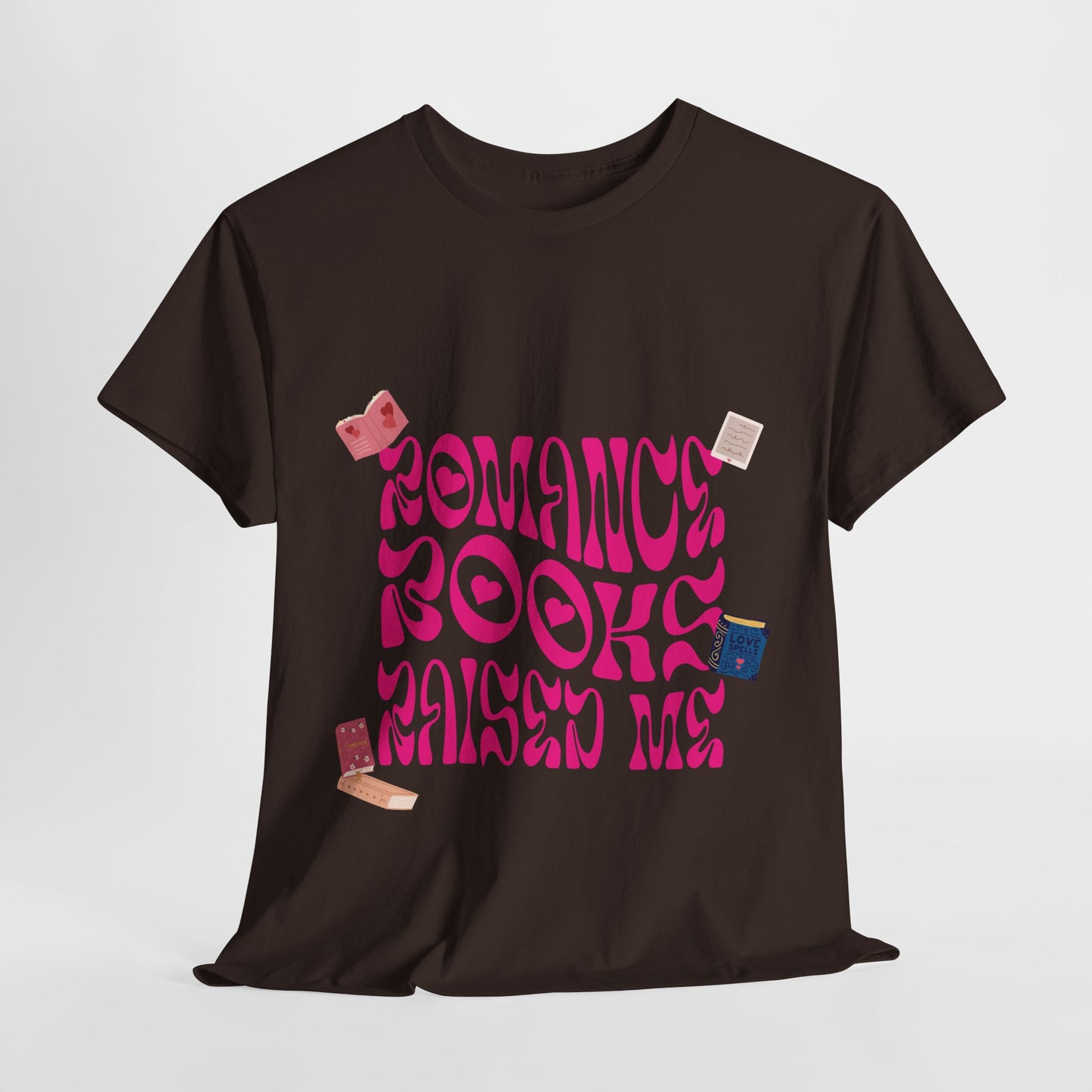 Romance Books Raised Me Unisex Heavy Cotton Tee - Perfect Gift for Book Lovers