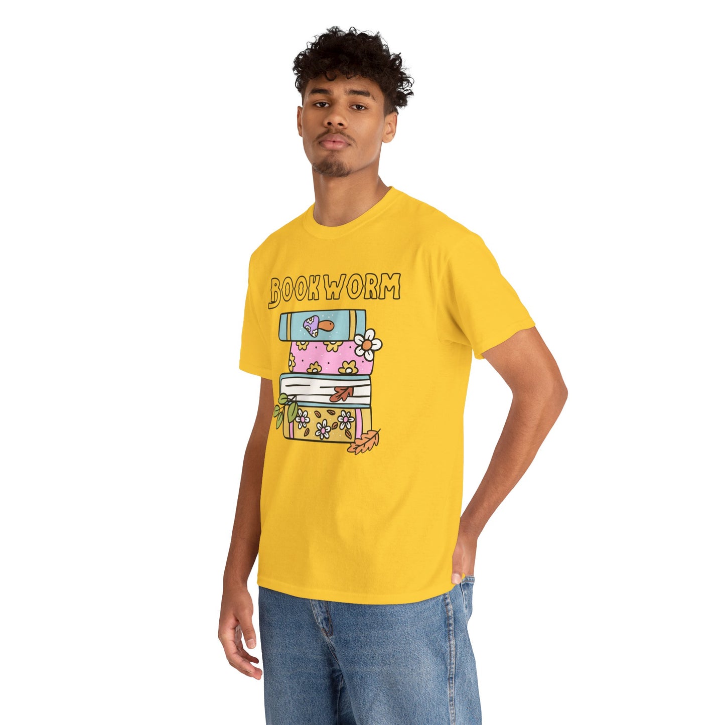 Bookworm bookstack Unisex Heavy Cotton Tee