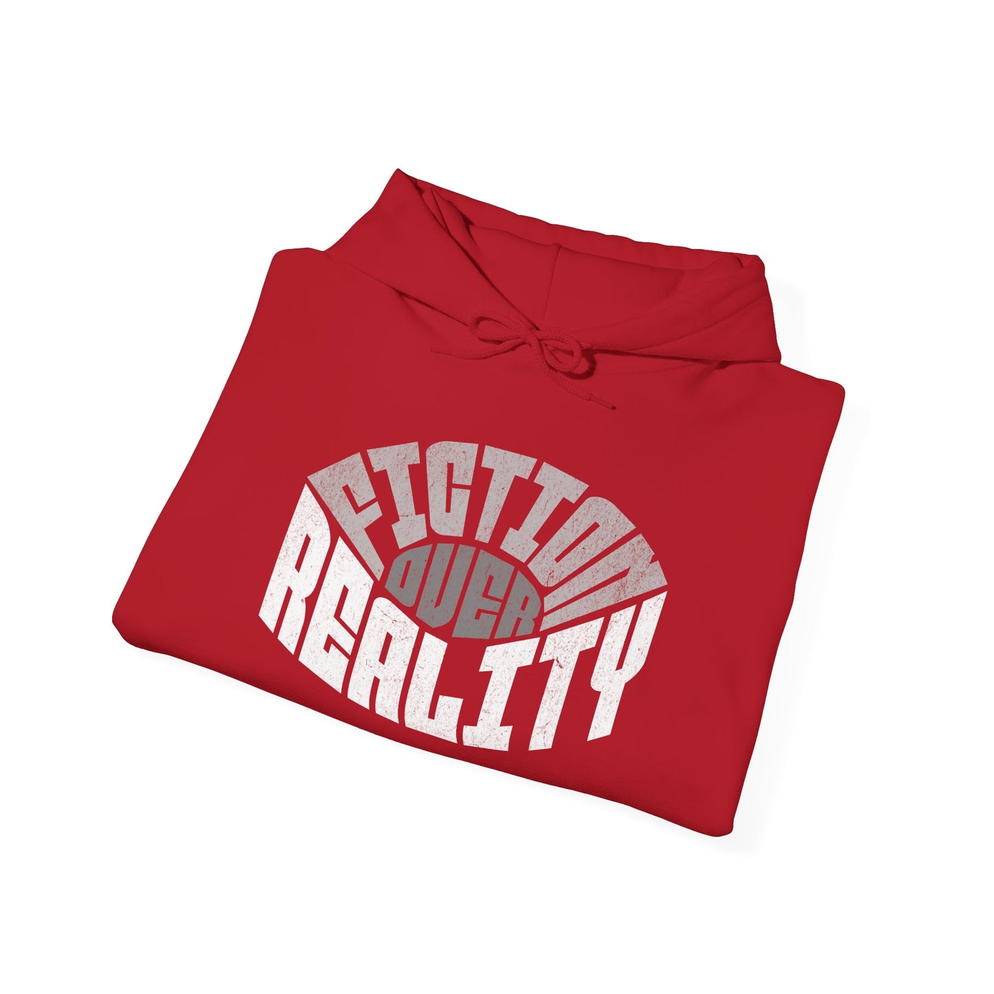 Fiction Over Reality Unisex Heavy Blend Hoodie - Cozy Graphic Sweatshirt for Dreamers