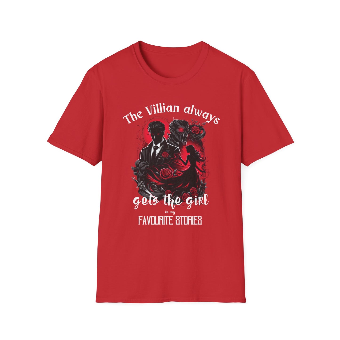 Men's & Women's Villain-Themed Softstyle T-Shirt - 'The Villain Always Gets The Girl'