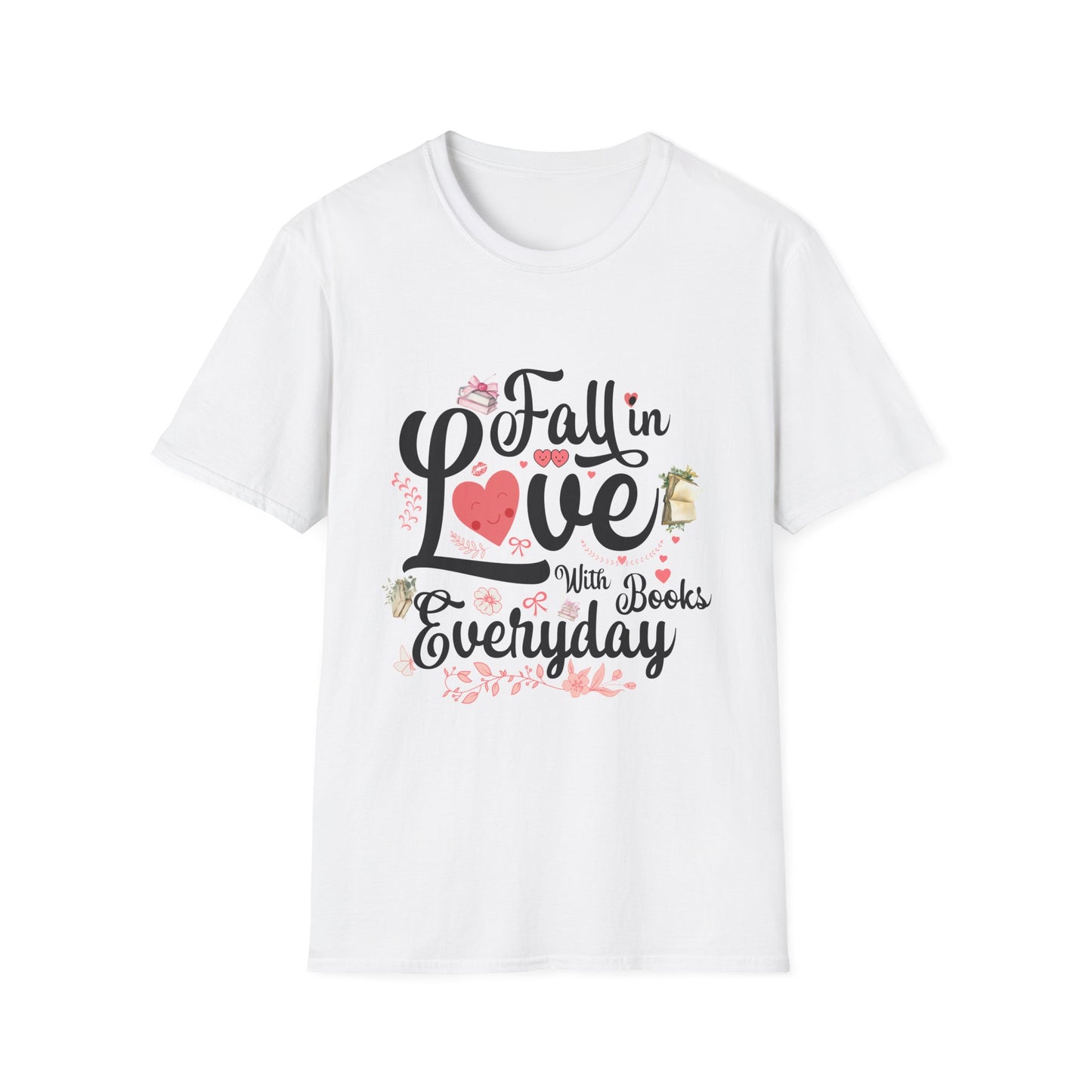 Fall in Love with Books Unisex Softstyle T-Shirt