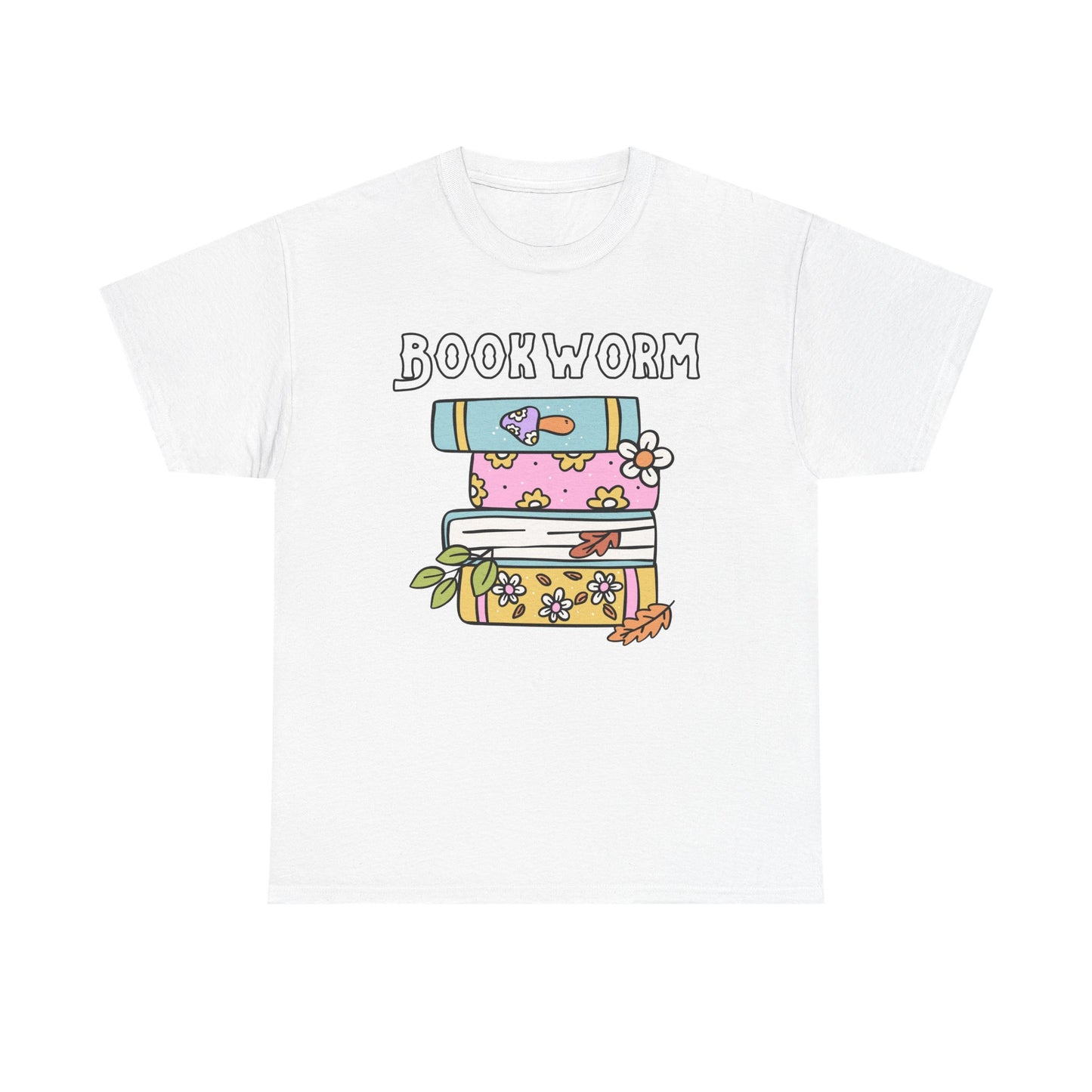 Bookworm bookstack Unisex Heavy Cotton Tee