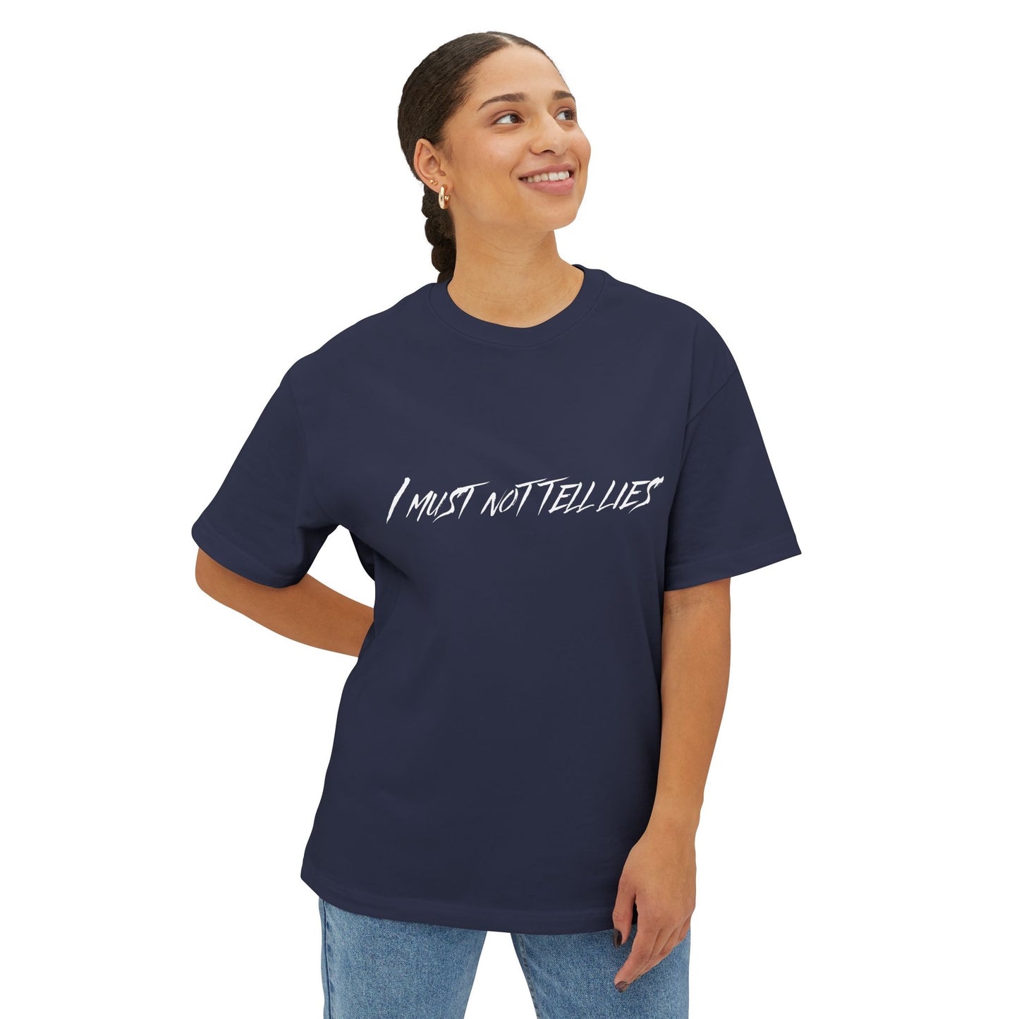 Unisex Boxy Tee - 'I Must Not Tell Lies', Trendy Graphic Tee, Casual Wear | Harry Potter Fans