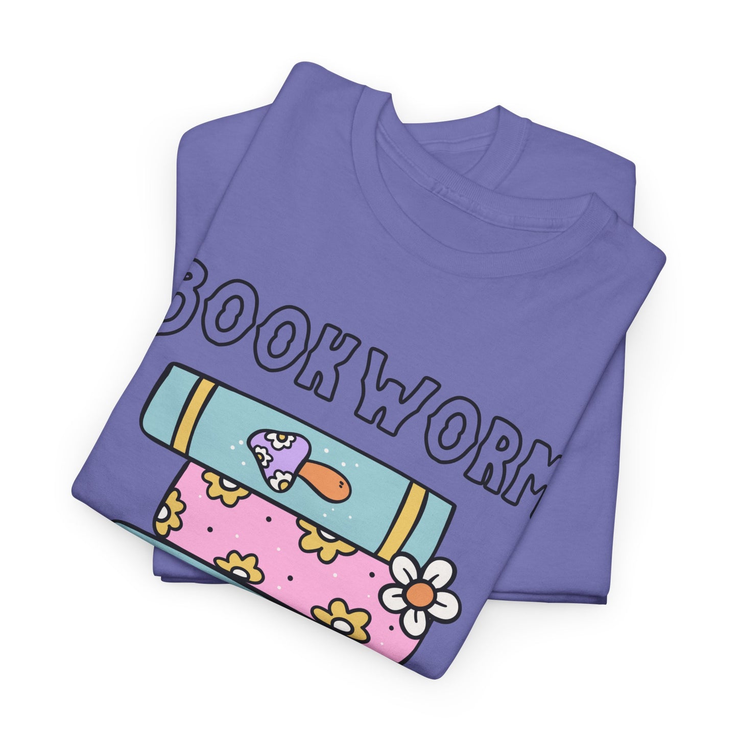 Bookworm bookstack Unisex Heavy Cotton Tee