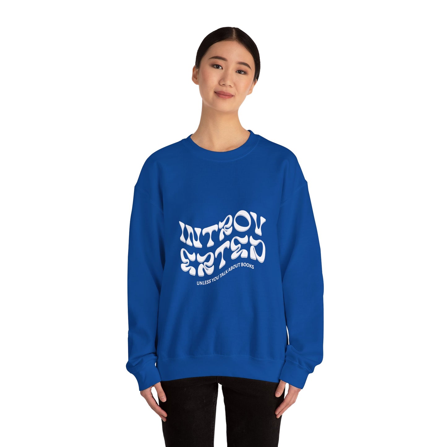 Introverted Book Lovers Sweatshirt - Unisex Heavy Blend™ Crewneck