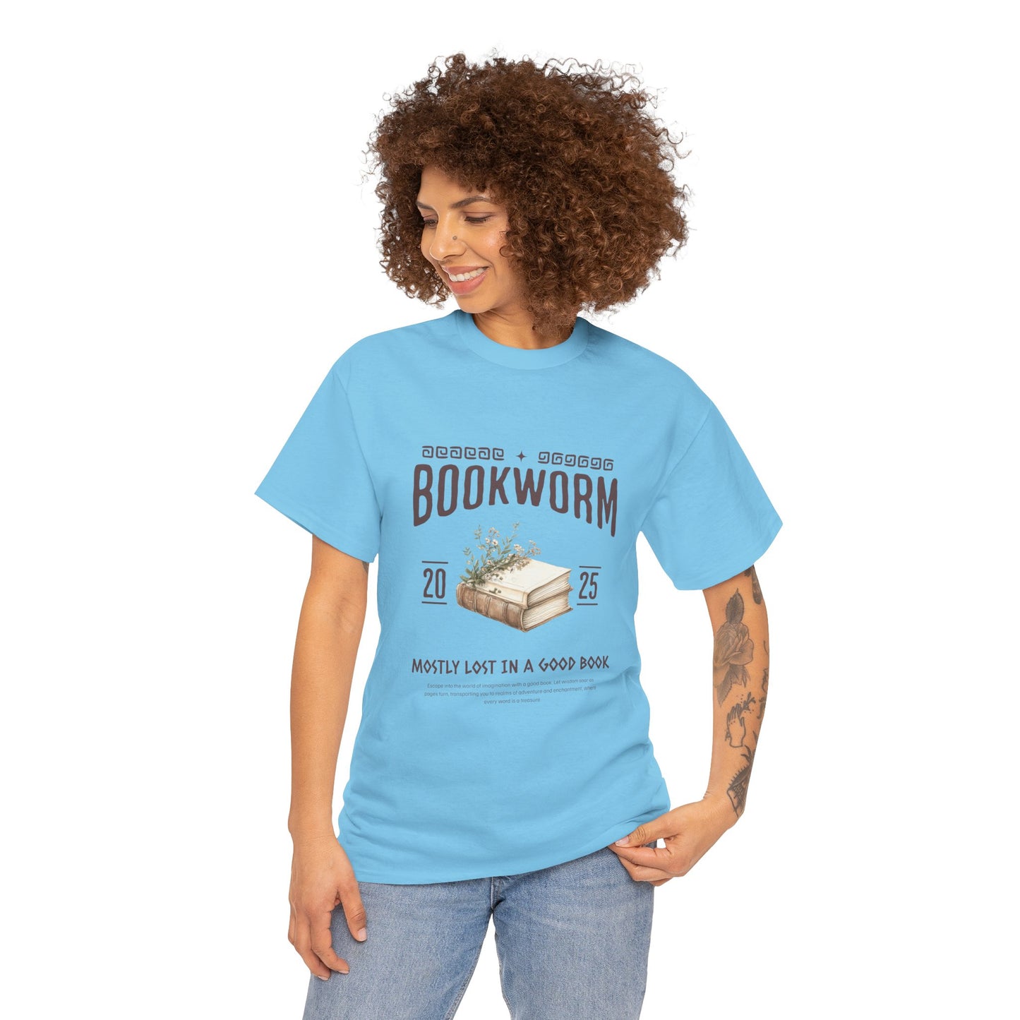 Bookworm Unisex Heavy Cotton Tee – Perfect for Literature Lovers