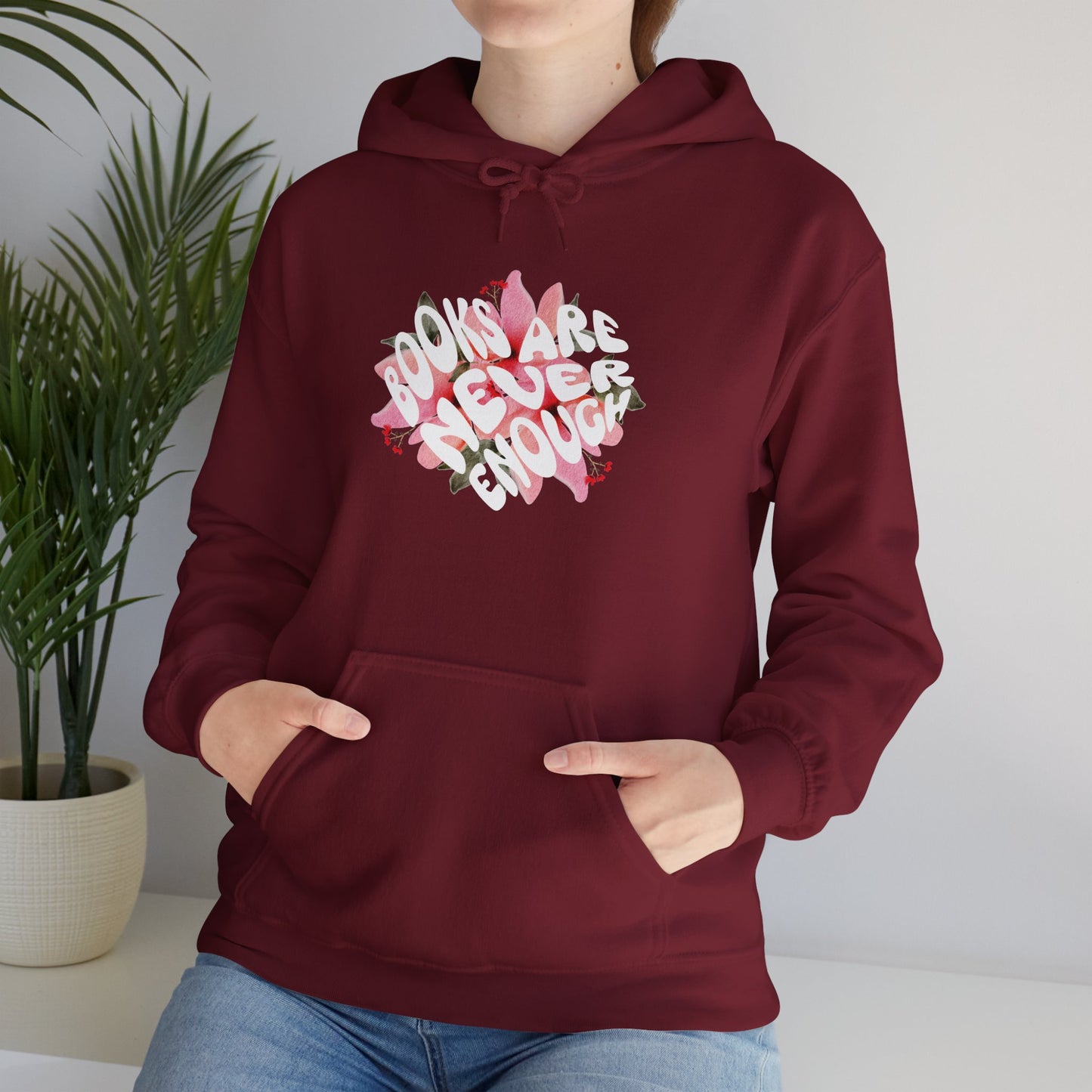 Books Are Never Enough Unisex Heavy Blend™ Hoodie for Book lovers