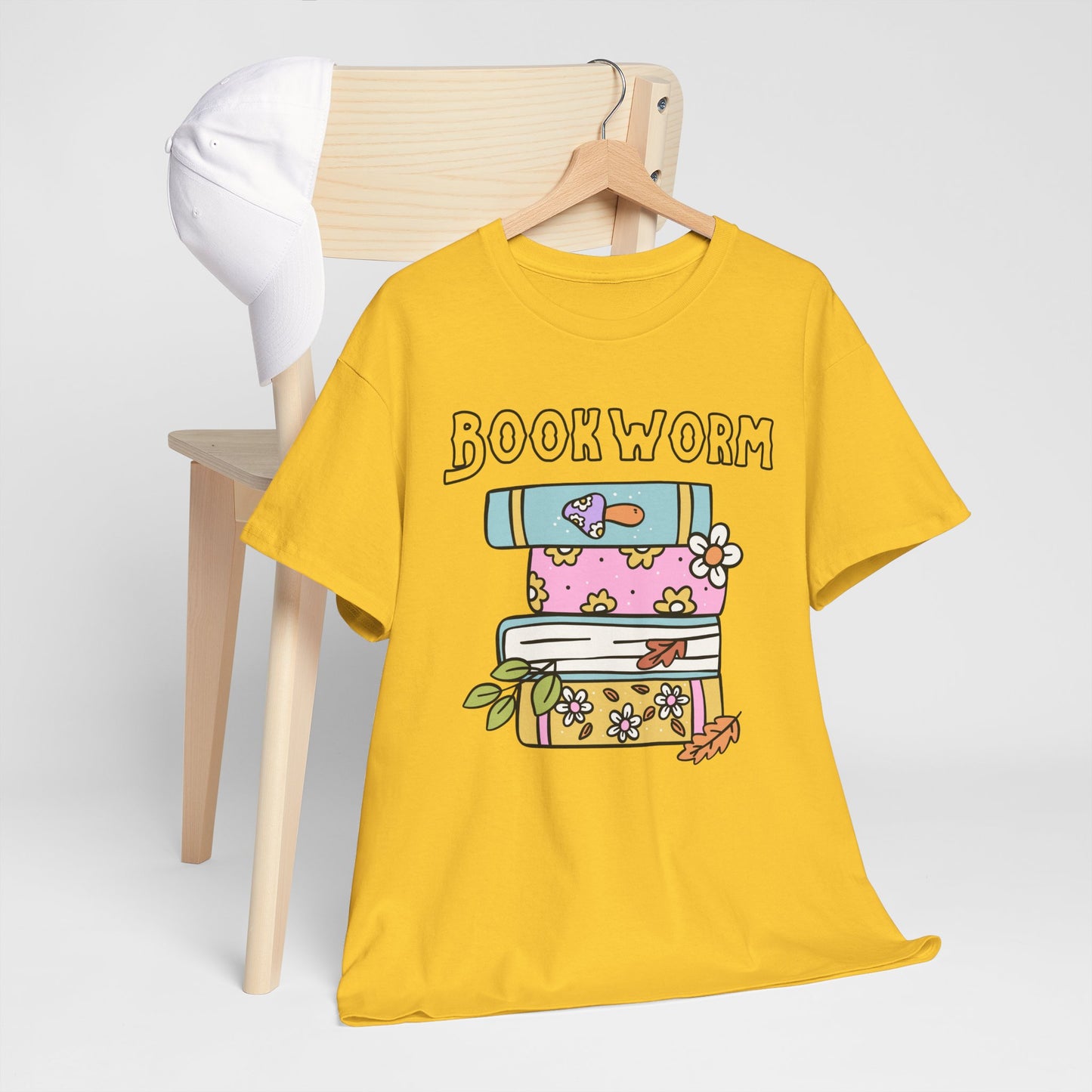 Bookworm bookstack Unisex Heavy Cotton Tee