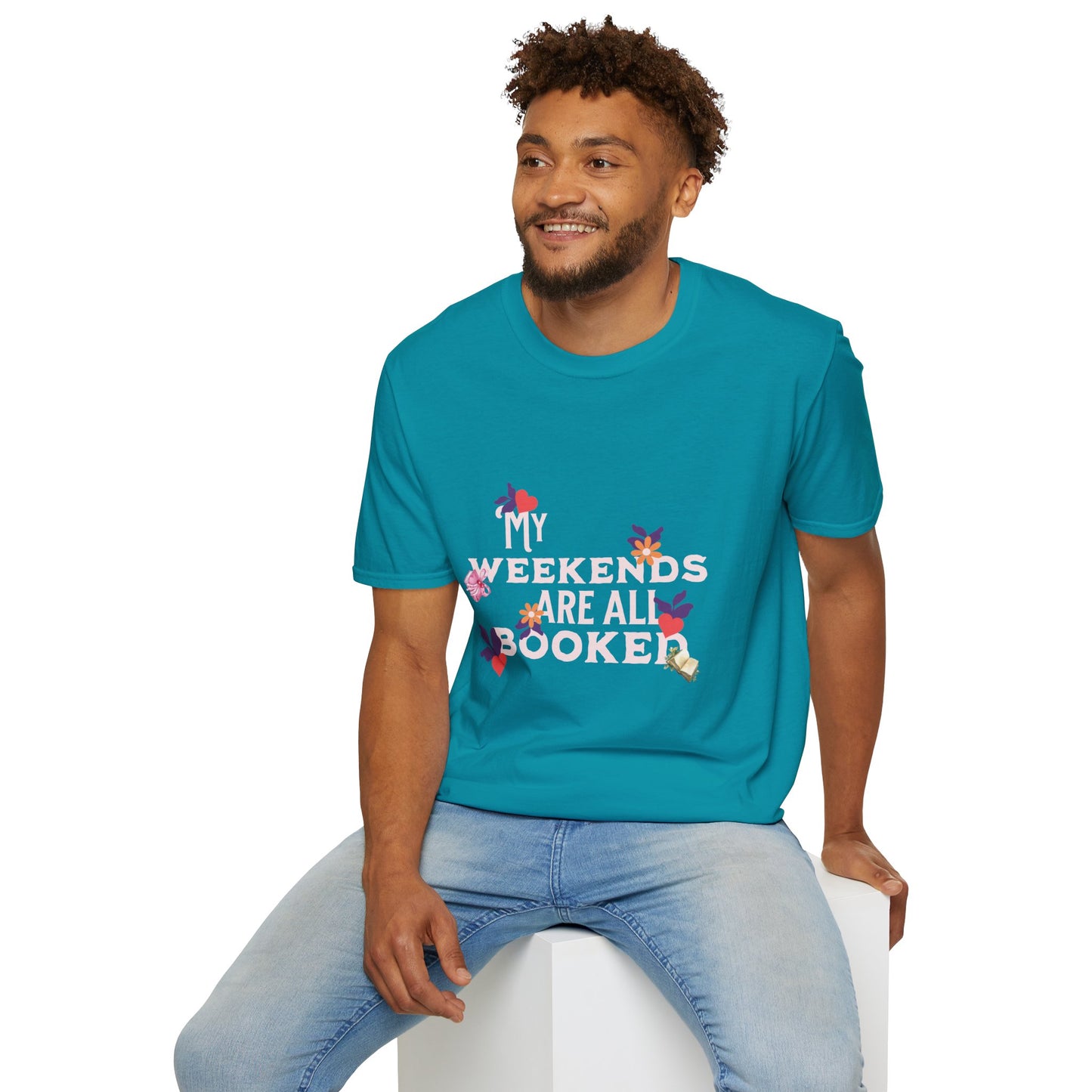 My Weekends Are All Booked Unisex Softstyle T-Shirt - Perfect for Book Lovers