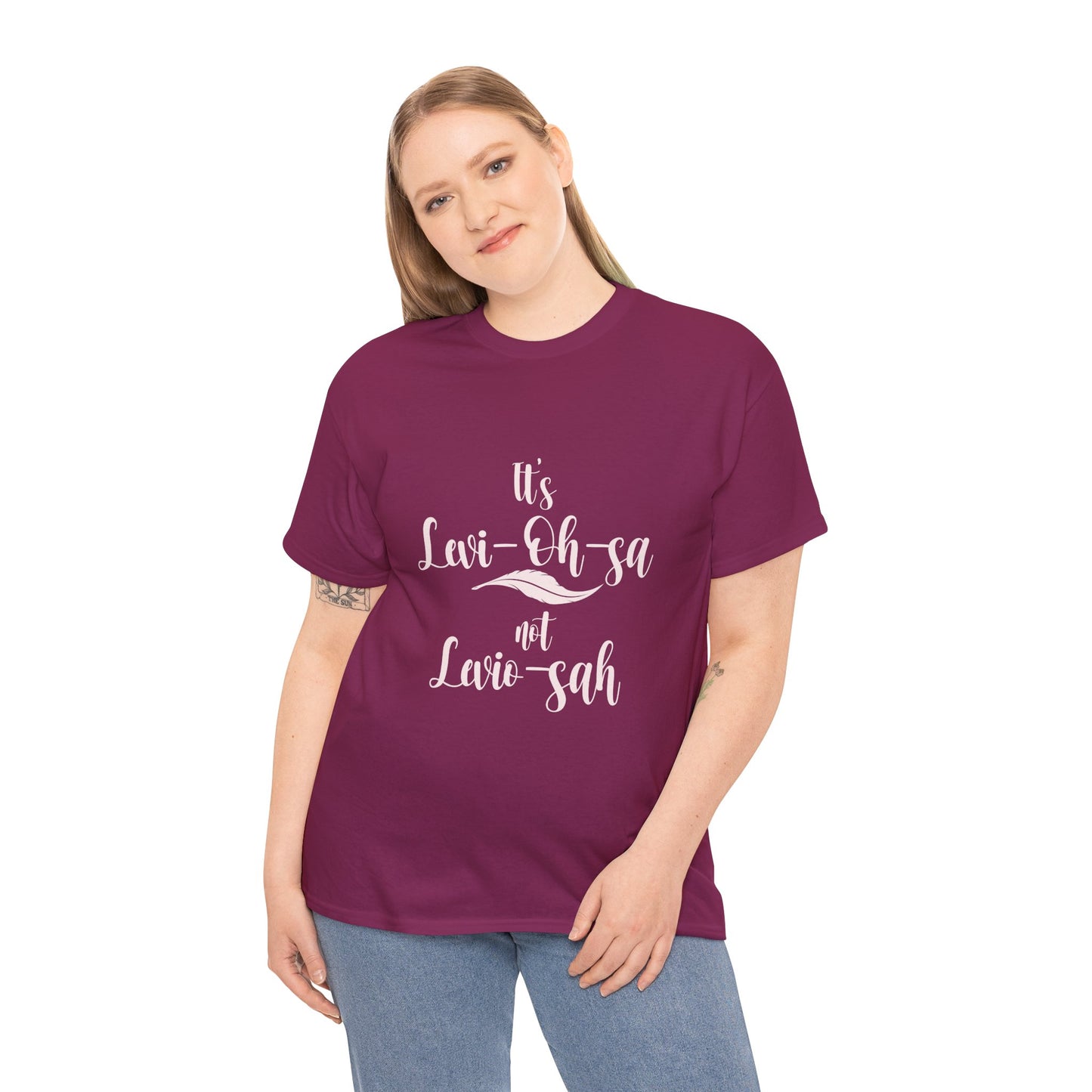 Unisex Heavy Cotton Tee - 'It's Lavi-Oh-sa Not Lario-sah'