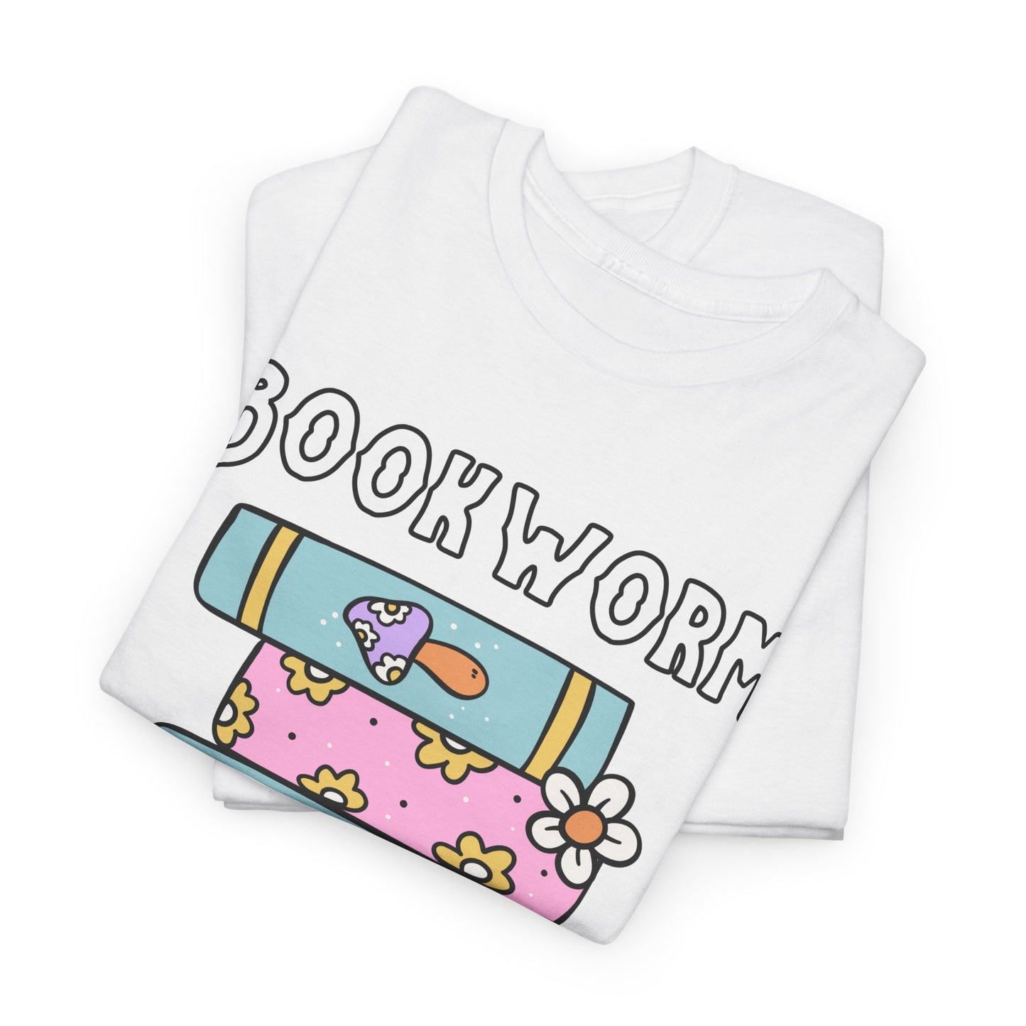 Bookworm bookstack Unisex Heavy Cotton Tee
