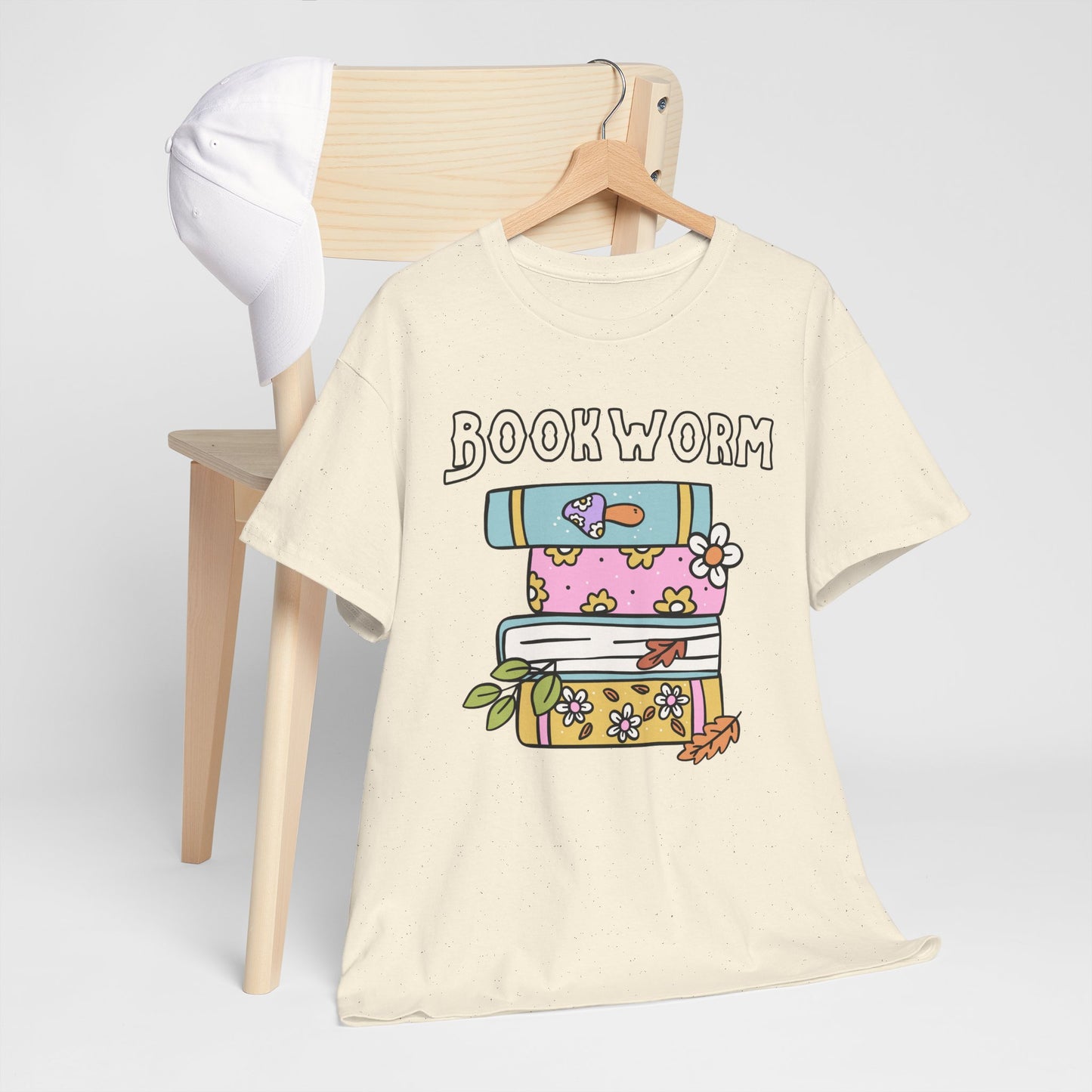 Bookworm bookstack Unisex Heavy Cotton Tee