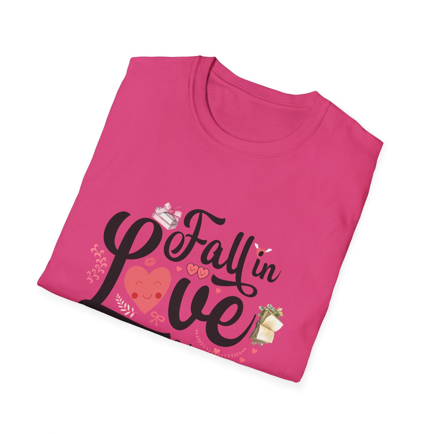 Fall in Love with Books Unisex Softstyle T-Shirt