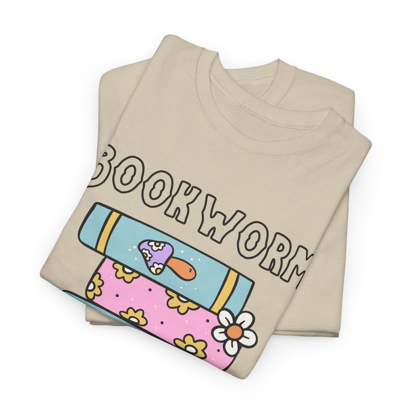 Bookworm bookstack Unisex Heavy Cotton Tee