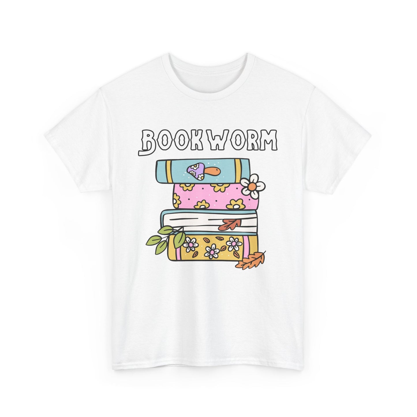 Bookworm bookstack Unisex Heavy Cotton Tee