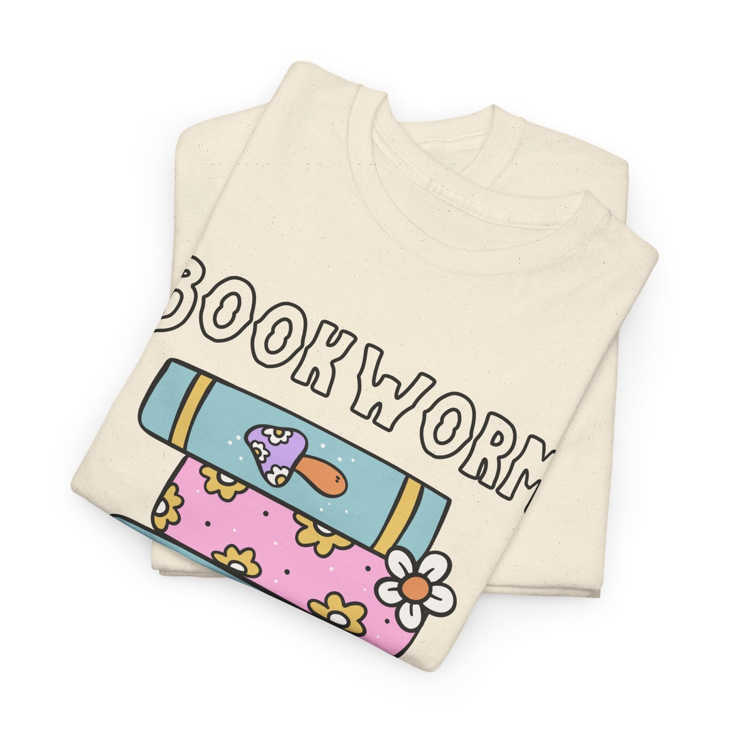 Bookworm bookstack Unisex Heavy Cotton Tee