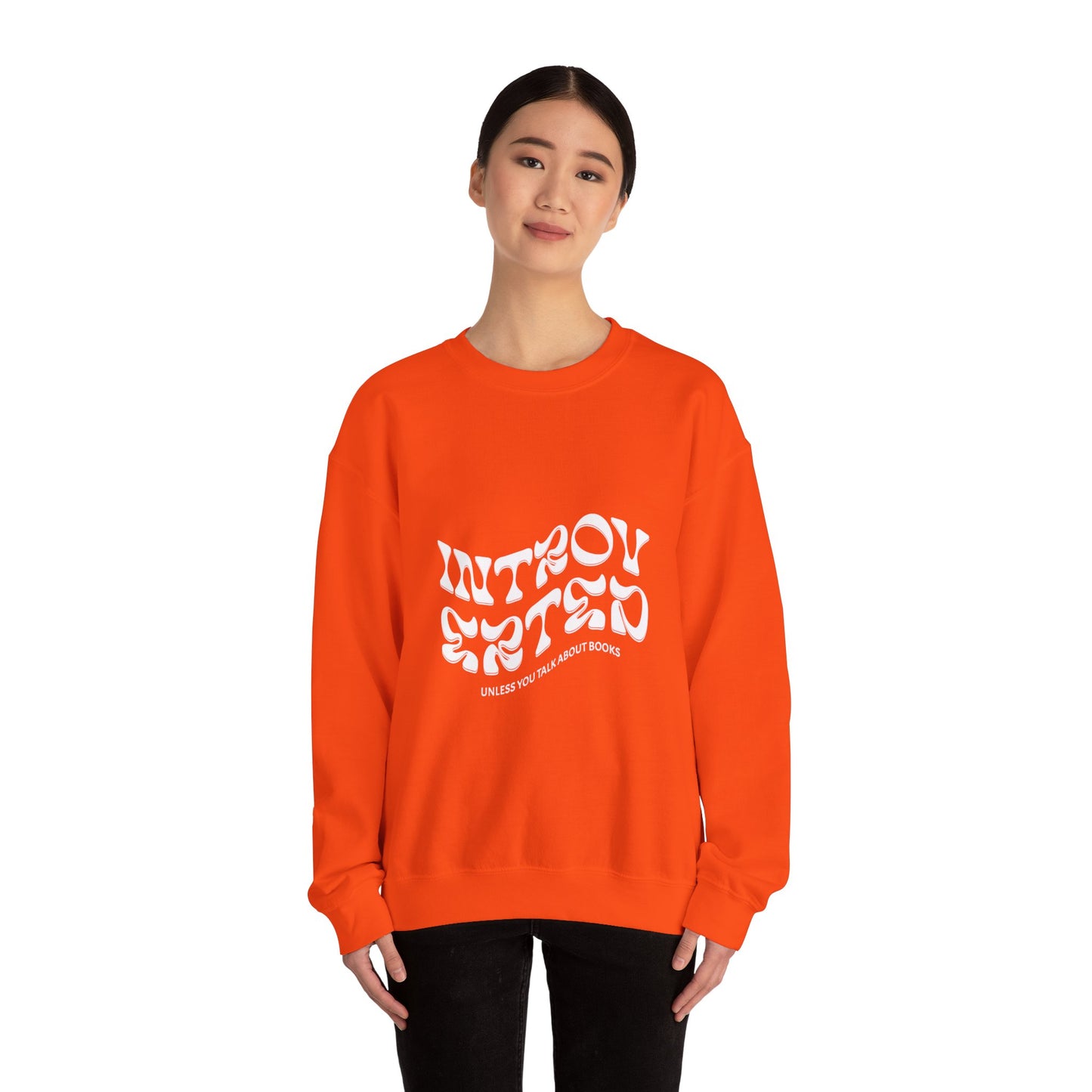 Introverted Book Lovers Sweatshirt - Unisex Heavy Blend™ Crewneck