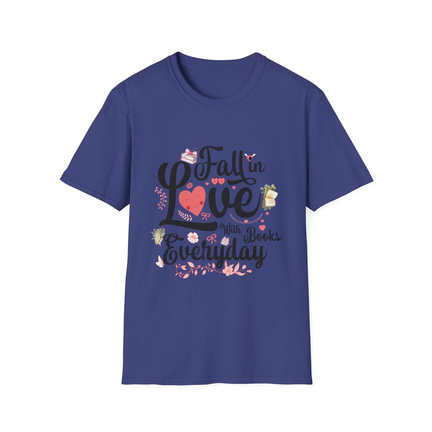 Fall in Love with Books Unisex Softstyle T-Shirt