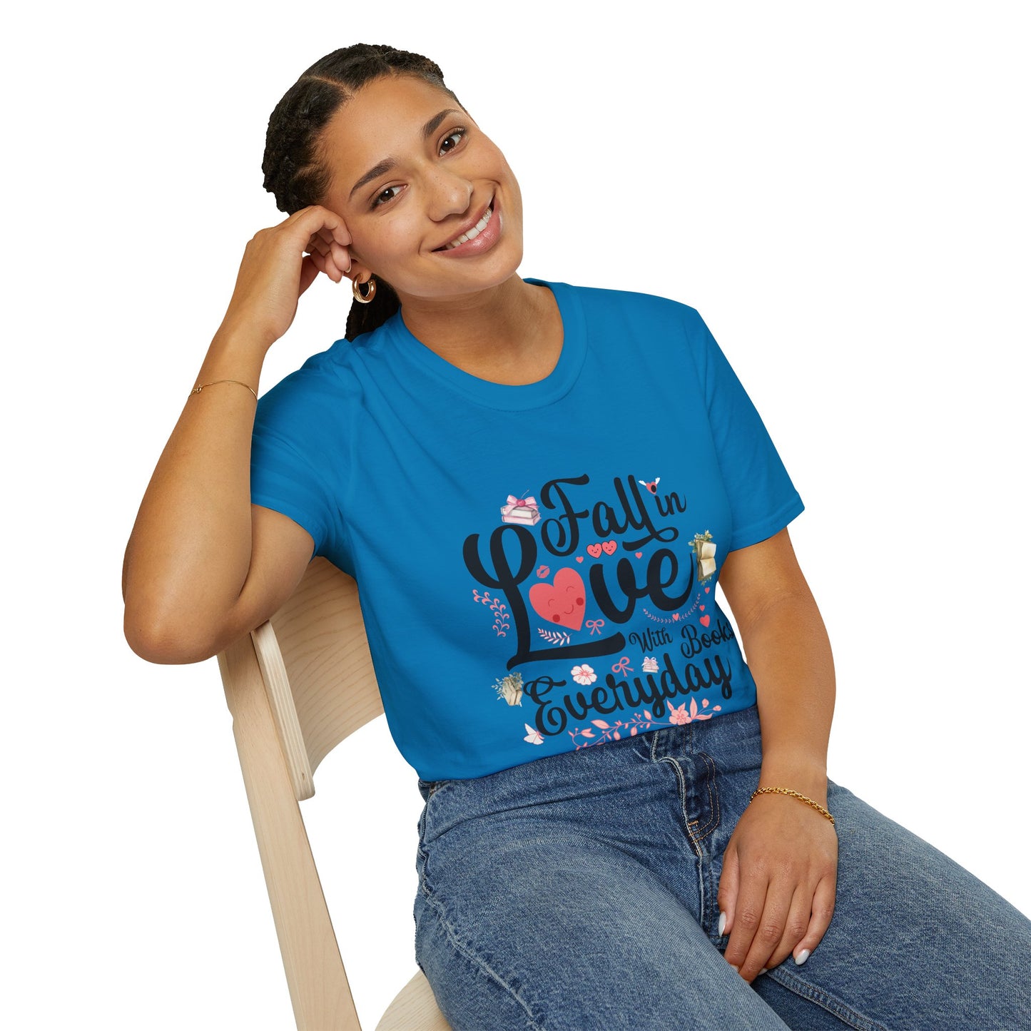 Fall in Love with Books Unisex Softstyle T-Shirt