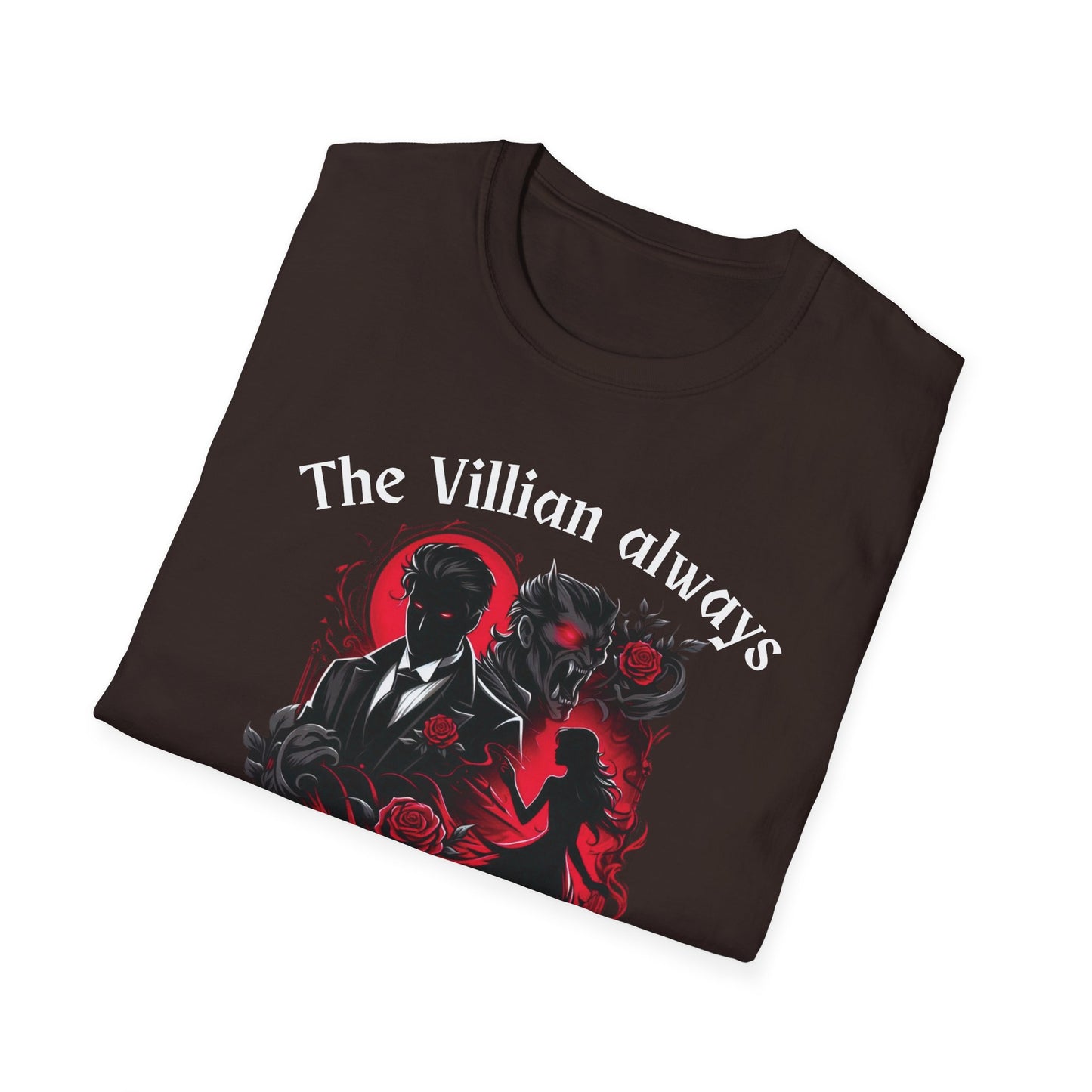 Men's & Women's Villain-Themed Softstyle T-Shirt - 'The Villain Always Gets The Girl'