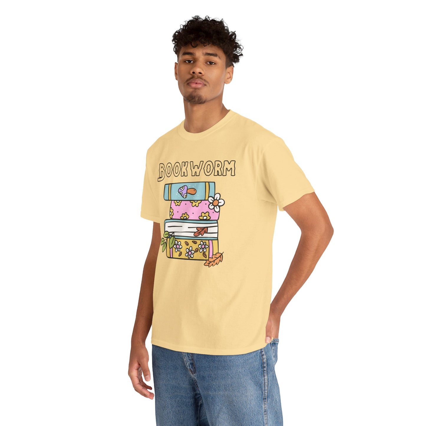 Bookworm bookstack Unisex Heavy Cotton Tee