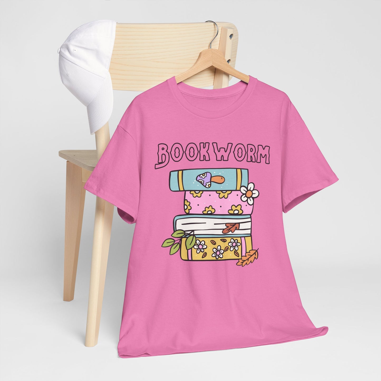 Bookworm bookstack Unisex Heavy Cotton Tee