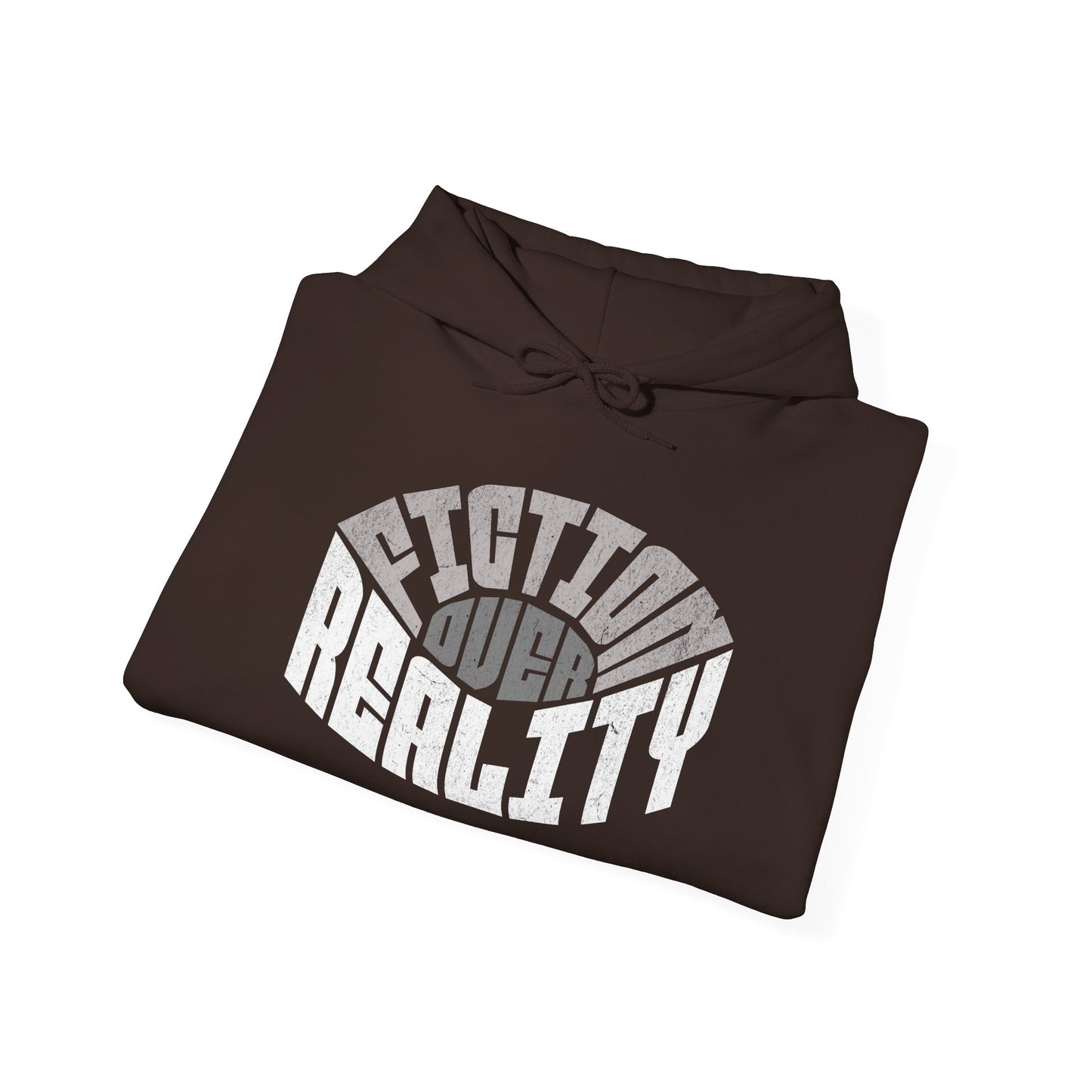 Fiction Over Reality Unisex Heavy Blend Hoodie - Cozy Graphic Sweatshirt for Dreamers