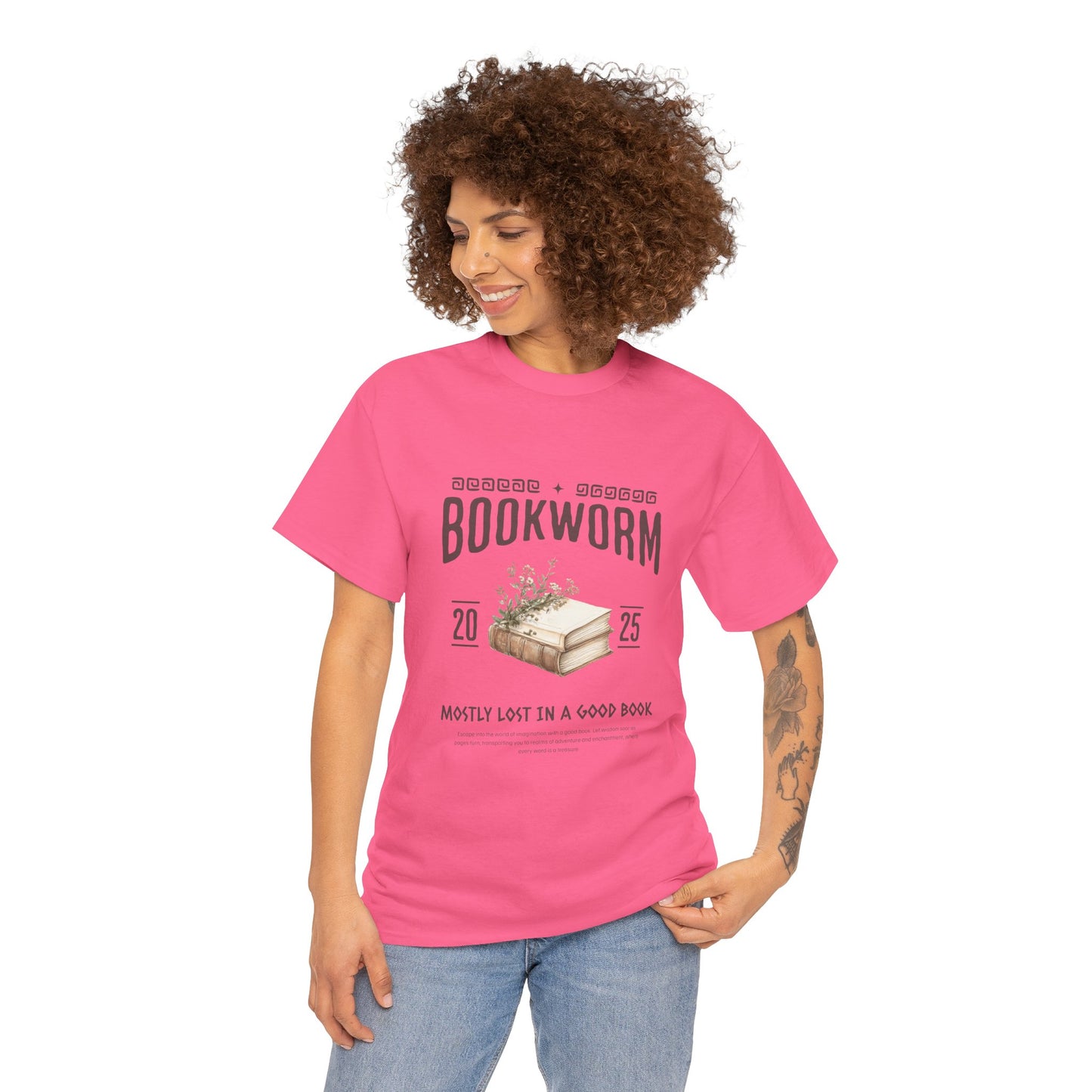 Bookworm Unisex Heavy Cotton Tee – Perfect for Literature Lovers
