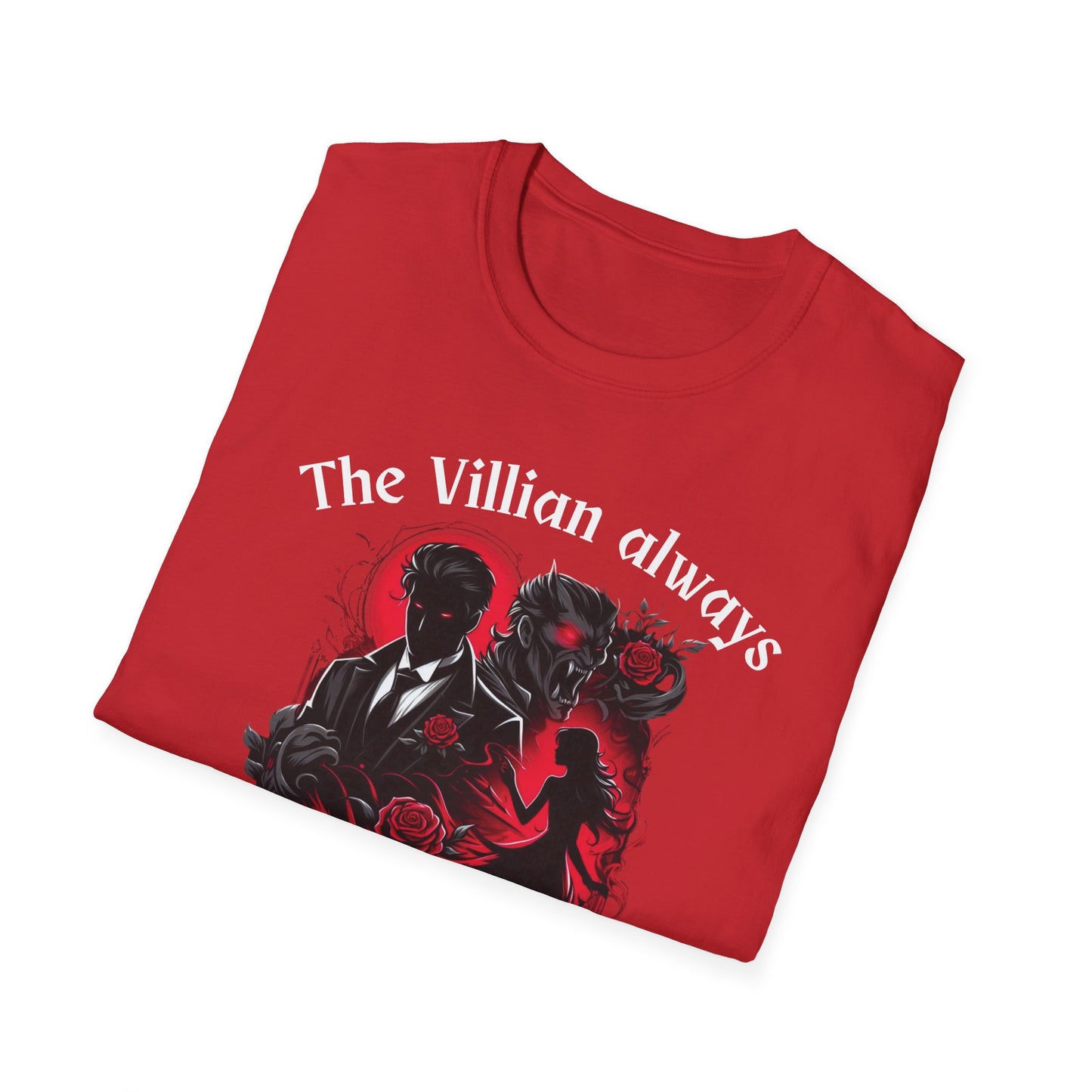 Men's & Women's Villain-Themed Softstyle T-Shirt - 'The Villain Always Gets The Girl'