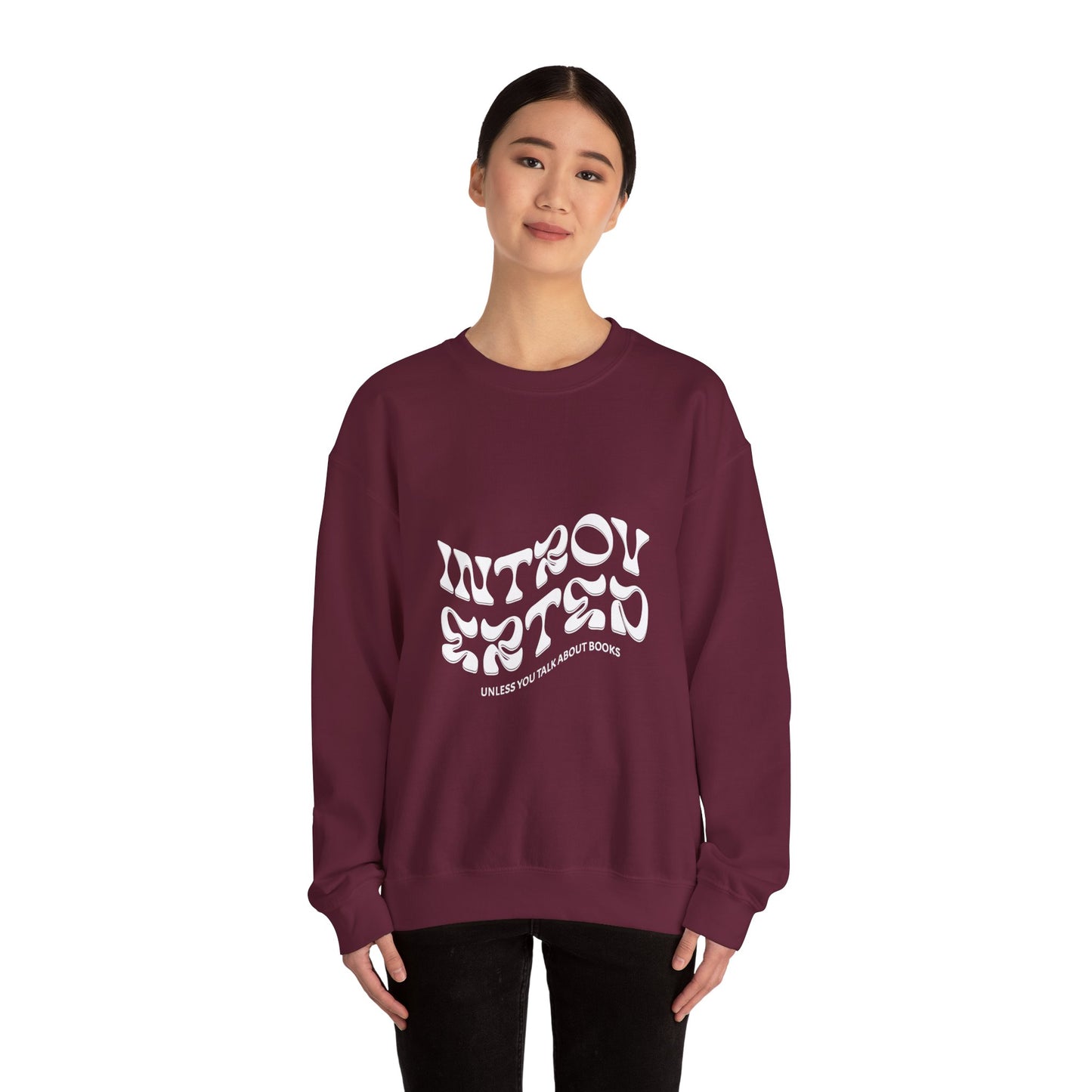 Introverted Book Lovers Sweatshirt - Unisex Heavy Blend™ Crewneck