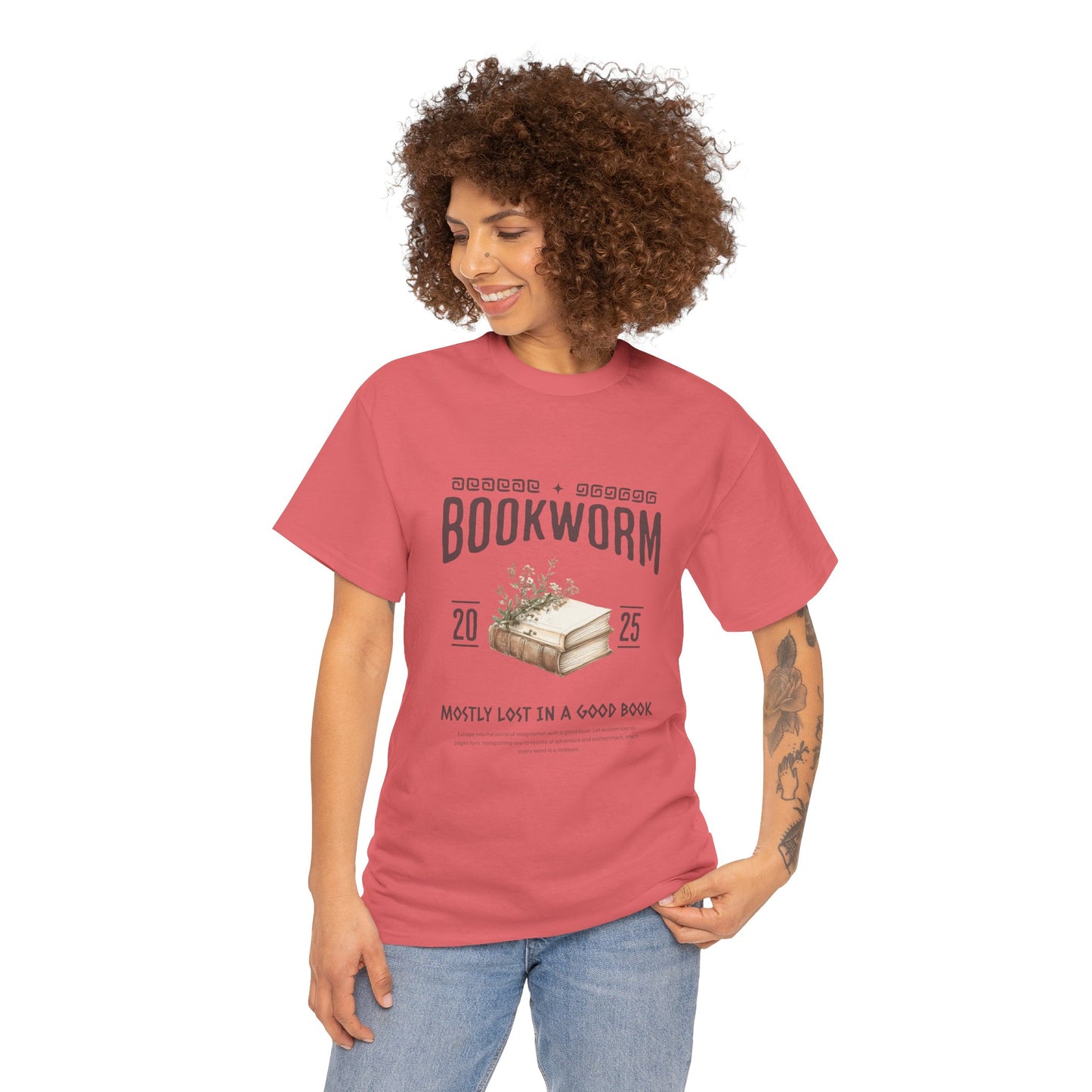 Bookworm Unisex Heavy Cotton Tee – Perfect for Literature Lovers