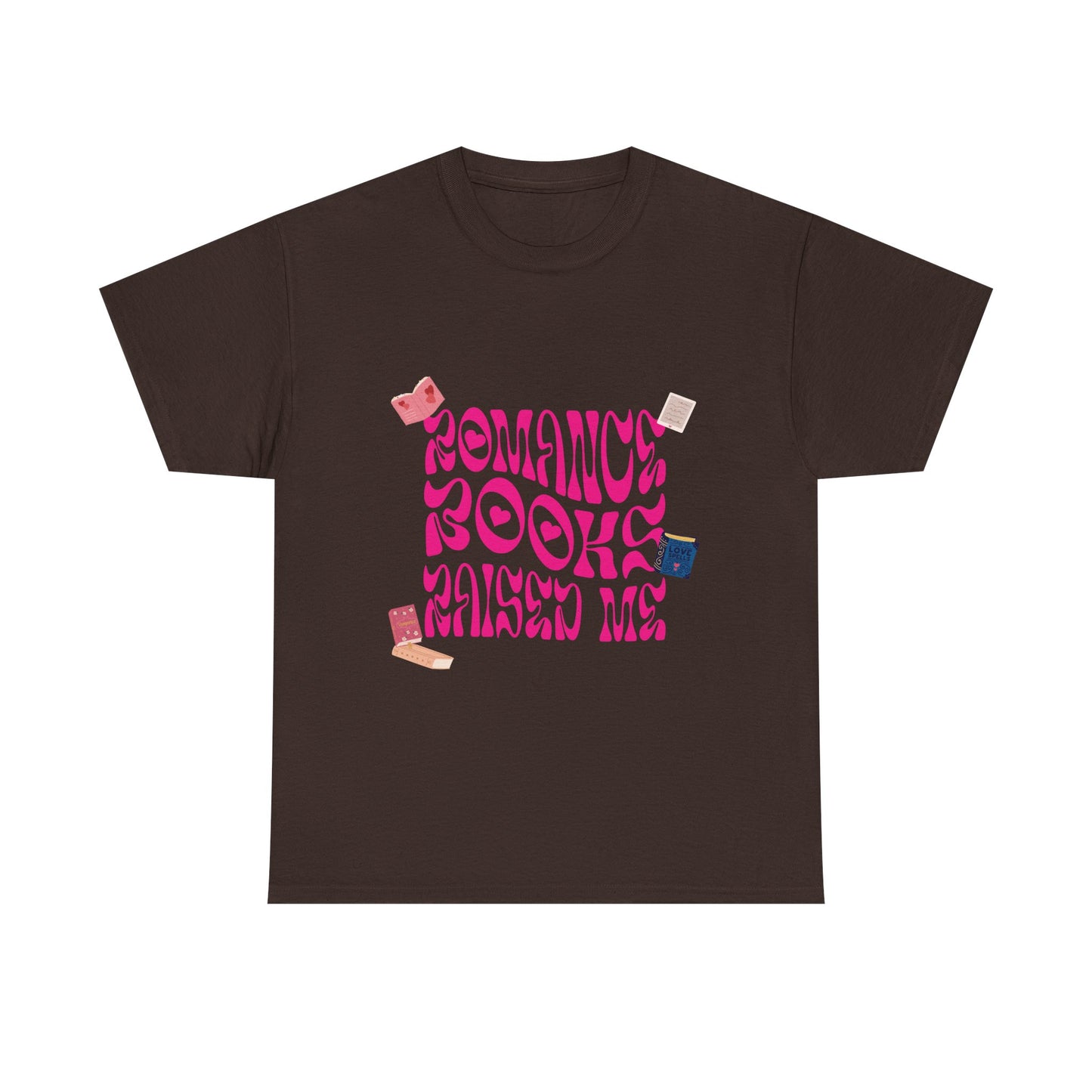 Romance Books Raised Me Unisex Heavy Cotton Tee - Perfect Gift for Book Lovers