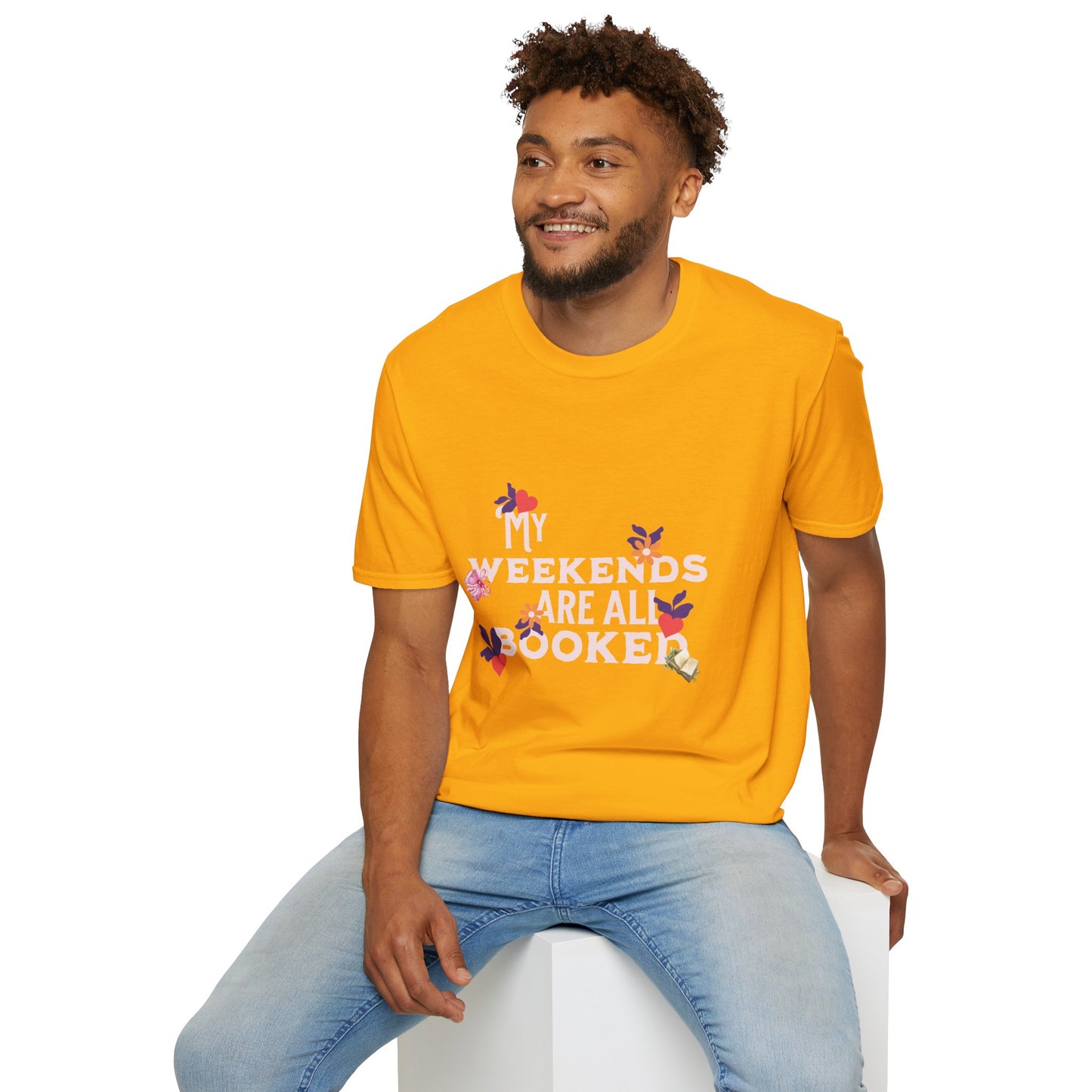 My Weekends Are All Booked Unisex Softstyle T-Shirt - Perfect for Book Lovers