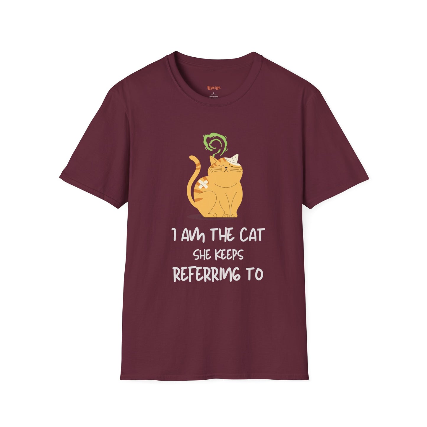 “I Am the Cat She Keeps Referring To” – Funny Smelly Cat Friends-Inspired Unisex T-Shirt