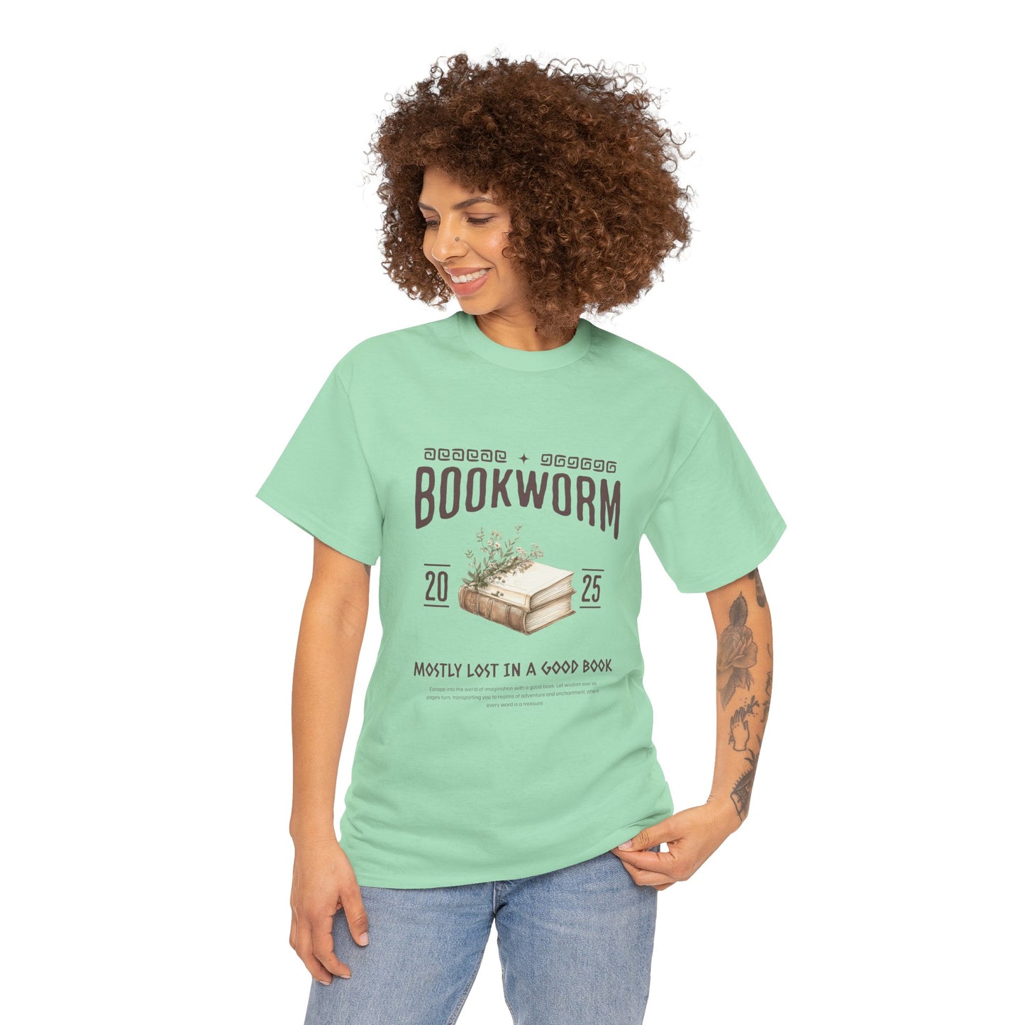 Bookworm Unisex Heavy Cotton Tee – Perfect for Literature Lovers