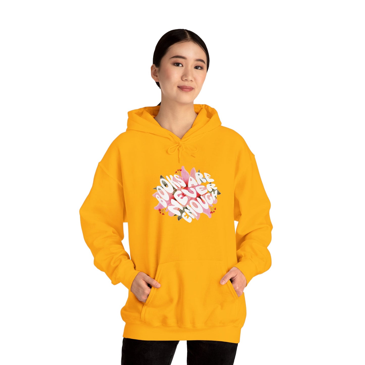 Books Are Never Enough Unisex Heavy Blend™ Hoodie for Book lovers