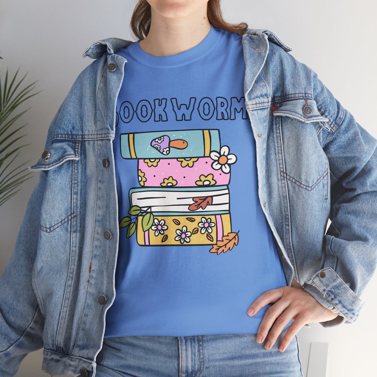 Bookworm bookstack Unisex Heavy Cotton Tee