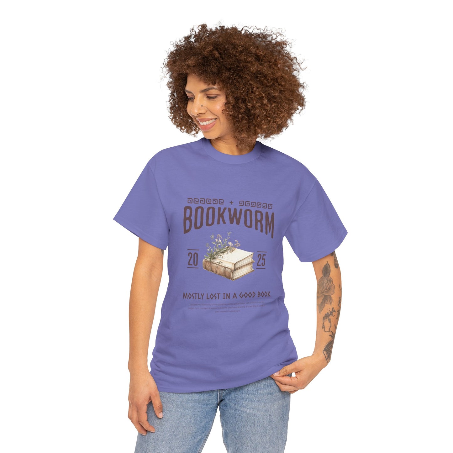 Bookworm Unisex Heavy Cotton Tee – Perfect for Literature Lovers