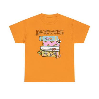 Bookworm bookstack Unisex Heavy Cotton Tee