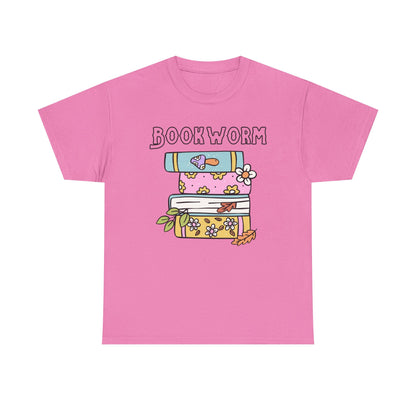 Bookworm bookstack Unisex Heavy Cotton Tee