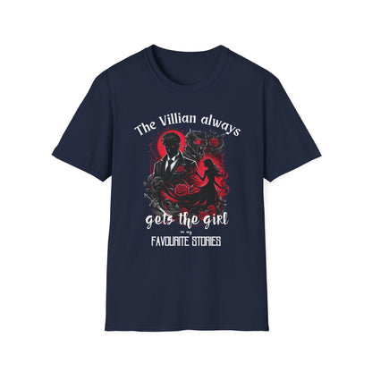 Men's & Women's Villain-Themed Softstyle T-Shirt - 'The Villain Always Gets The Girl'
