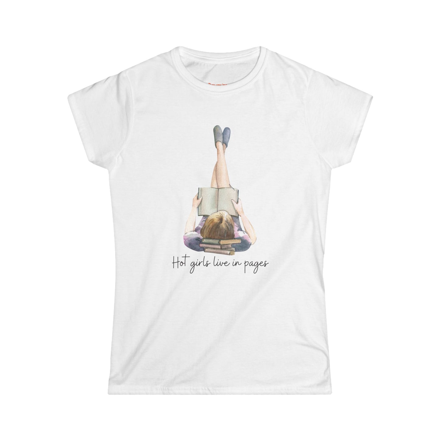 Hot girls Women's Softstyle Tee for Book Lovers