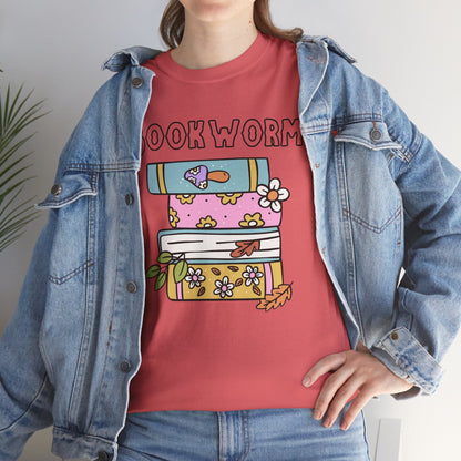 Bookworm bookstack Unisex Heavy Cotton Tee