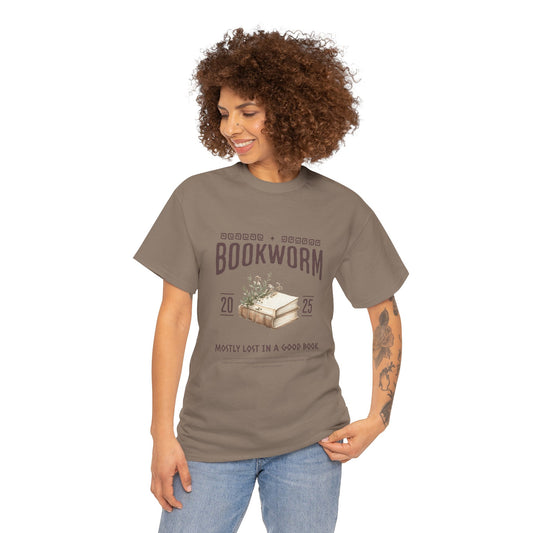 Bookworm Unisex Heavy Cotton Tee – Perfect for Literature Lovers