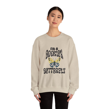 I'm a Bookish Butterfly Crewneck Sweatshirt - Cozy Literary Gift for Book Lovers