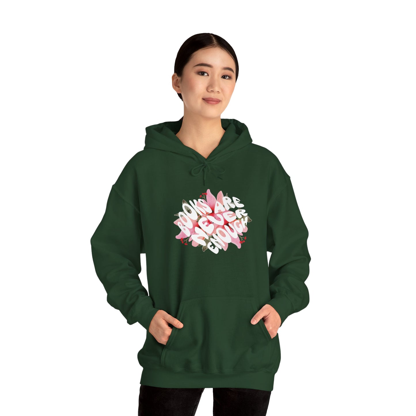 Books Are Never Enough Unisex Heavy Blend™ Hoodie for Book lovers