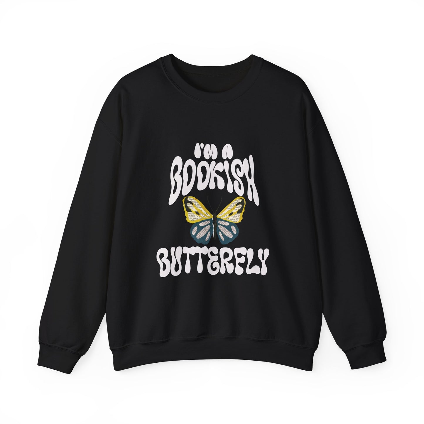 I'm a Bookish Butterfly Crewneck Sweatshirt - Cozy Literary Gift for Book Lovers