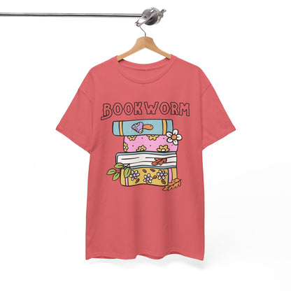 Bookworm bookstack Unisex Heavy Cotton Tee