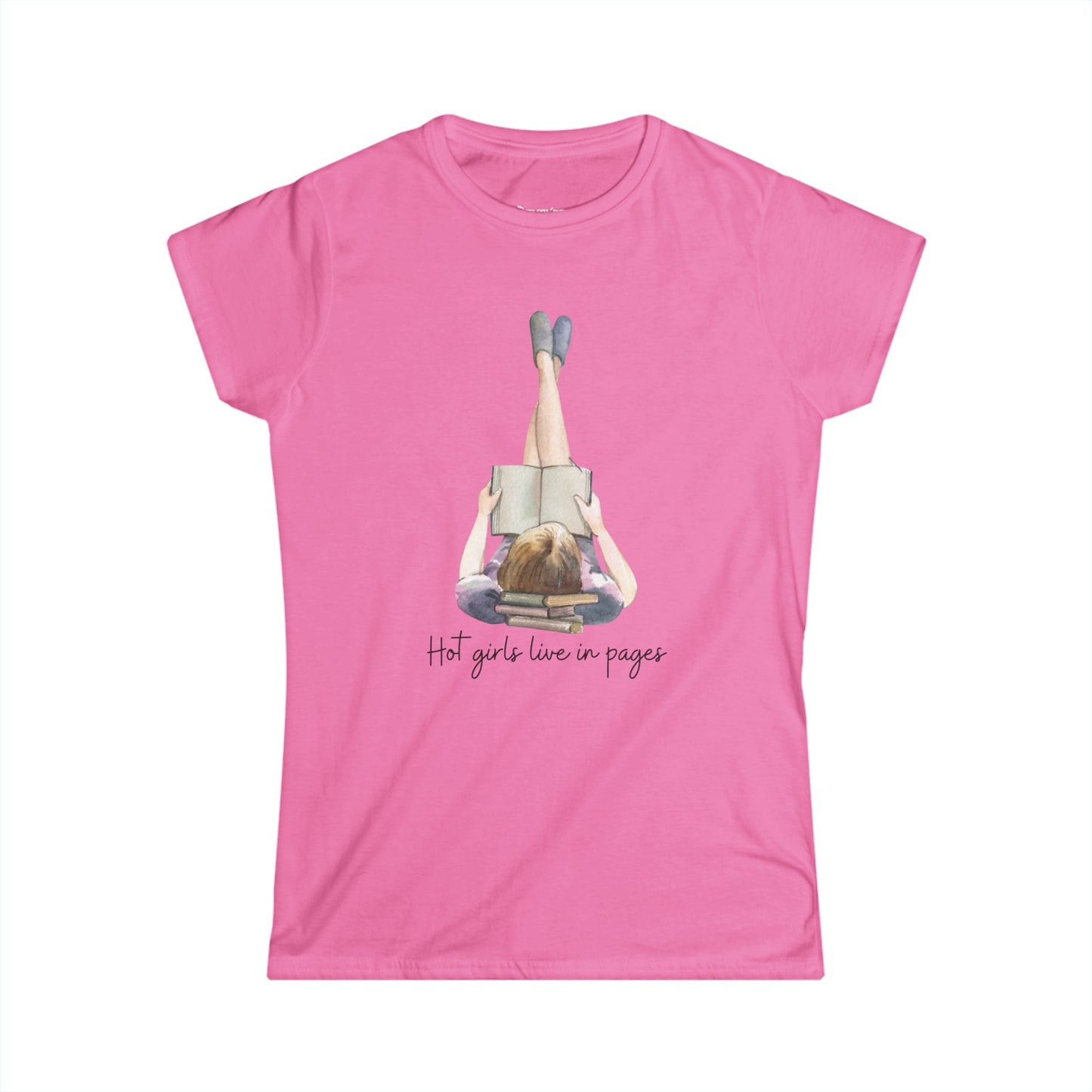 Hot girls Women's Softstyle Tee for Book Lovers