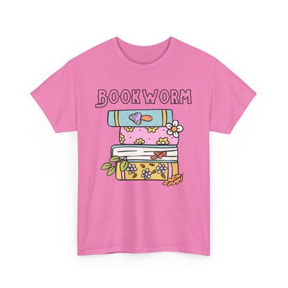Bookworm bookstack Unisex Heavy Cotton Tee